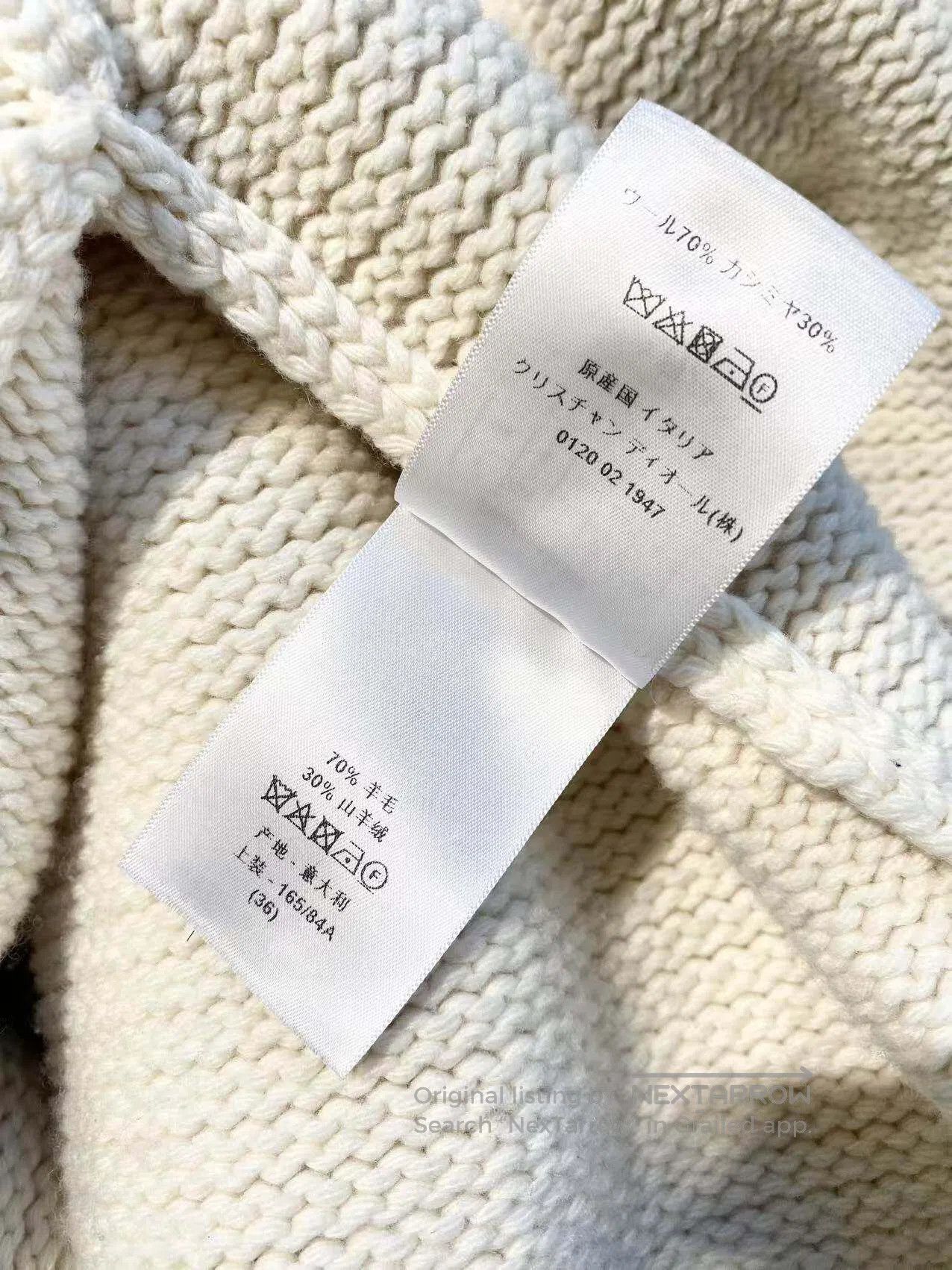 Dior Dior Classic tagline croissant knitted cardigan| Size XXS / US 00 / IT 34 - 6 Thumbnail