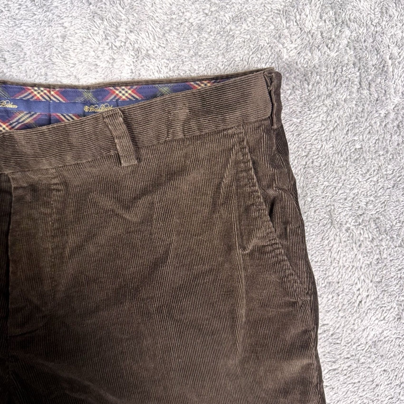 Brooks Brothers Brooks Brothers Milano Pants Mens 36x26 Brown Corduroy Preppy Hemmed Trouser Size US 36 / EU 52 - 6 Thumbnail