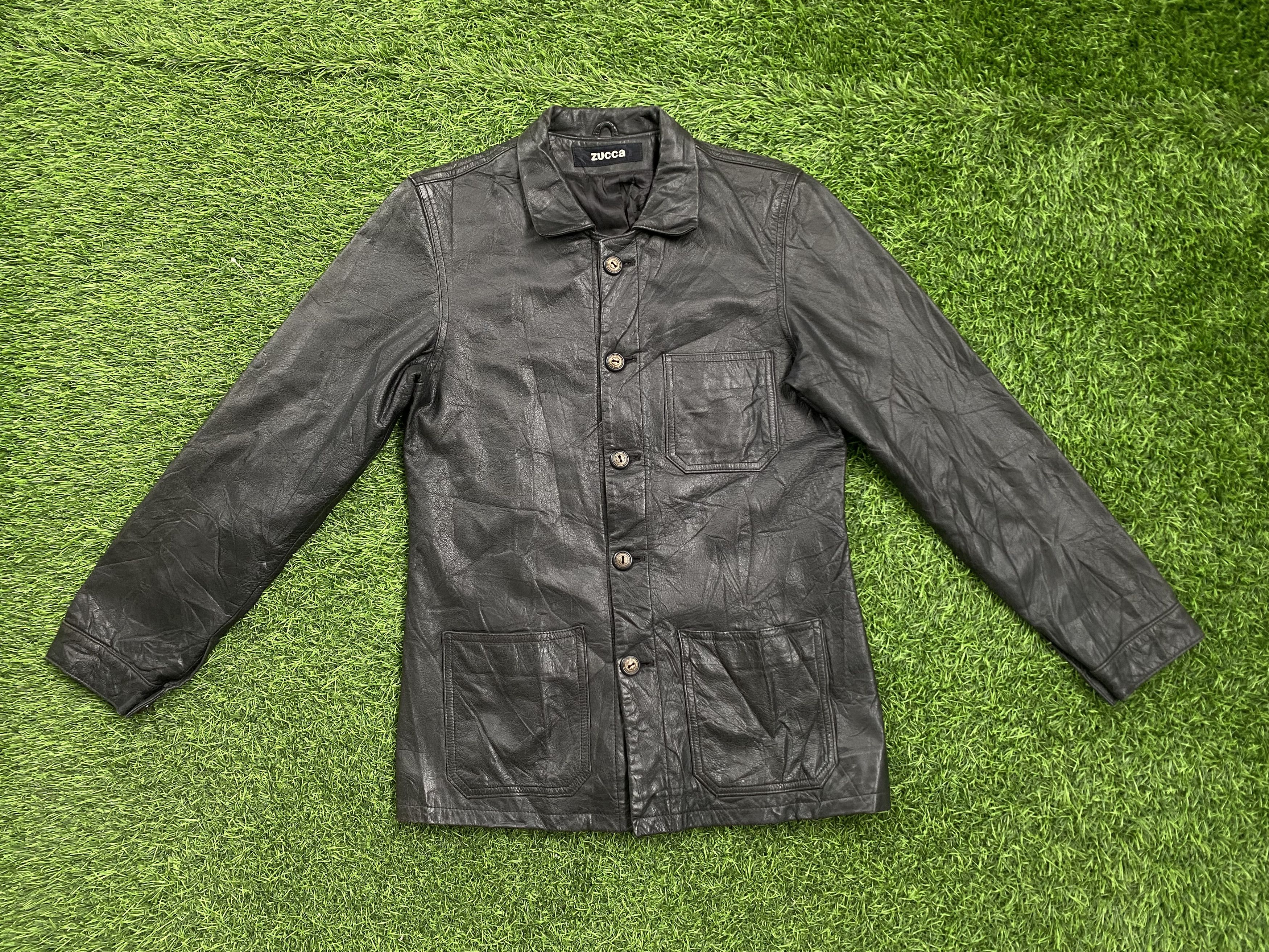 Vintage 90s Zucca by Issey Miyake Leather Jacket