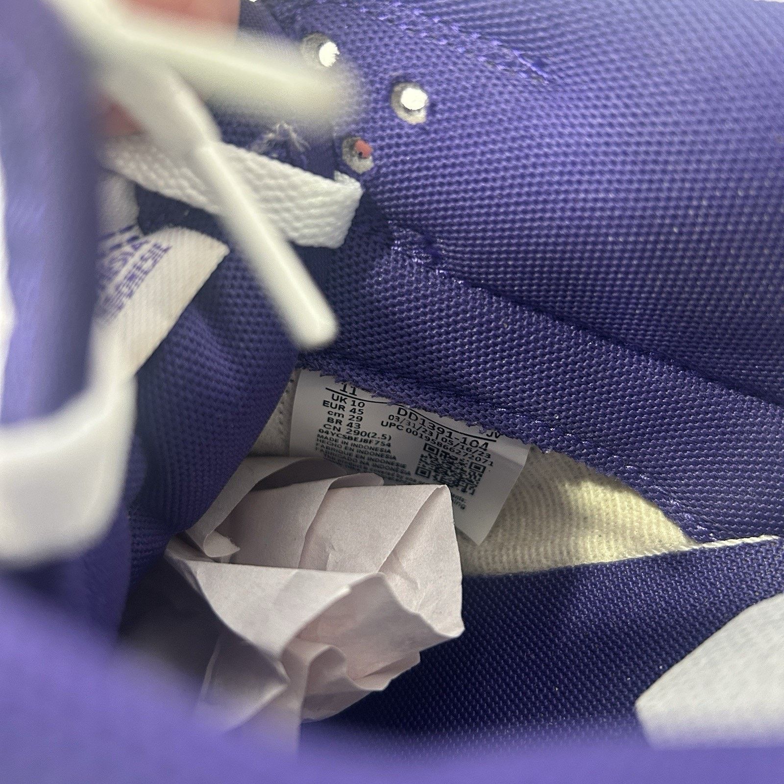 Nike Nike Dunk Low Retro “Championship Court Purple White” Size US 11 / EU 44 - 8 Thumbnail
