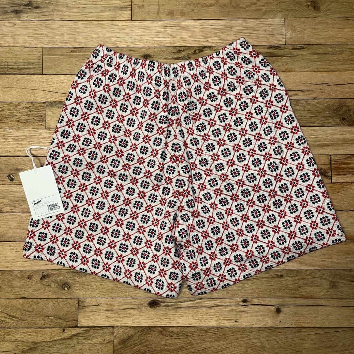Bode Bode Red Floral Rugby Shorts Size US 27 - 3 Thumbnail