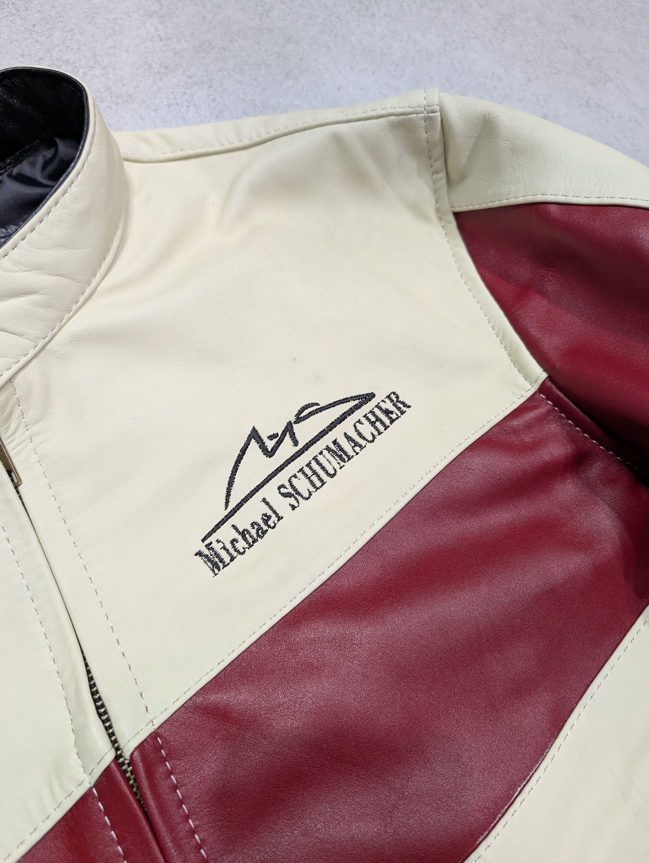 Formula 1 Ferrari Racing Leather Jacket 90s F1 Big Logo Streetwear Size US L / EU 52-54 / 3 - 5 Thumbnail