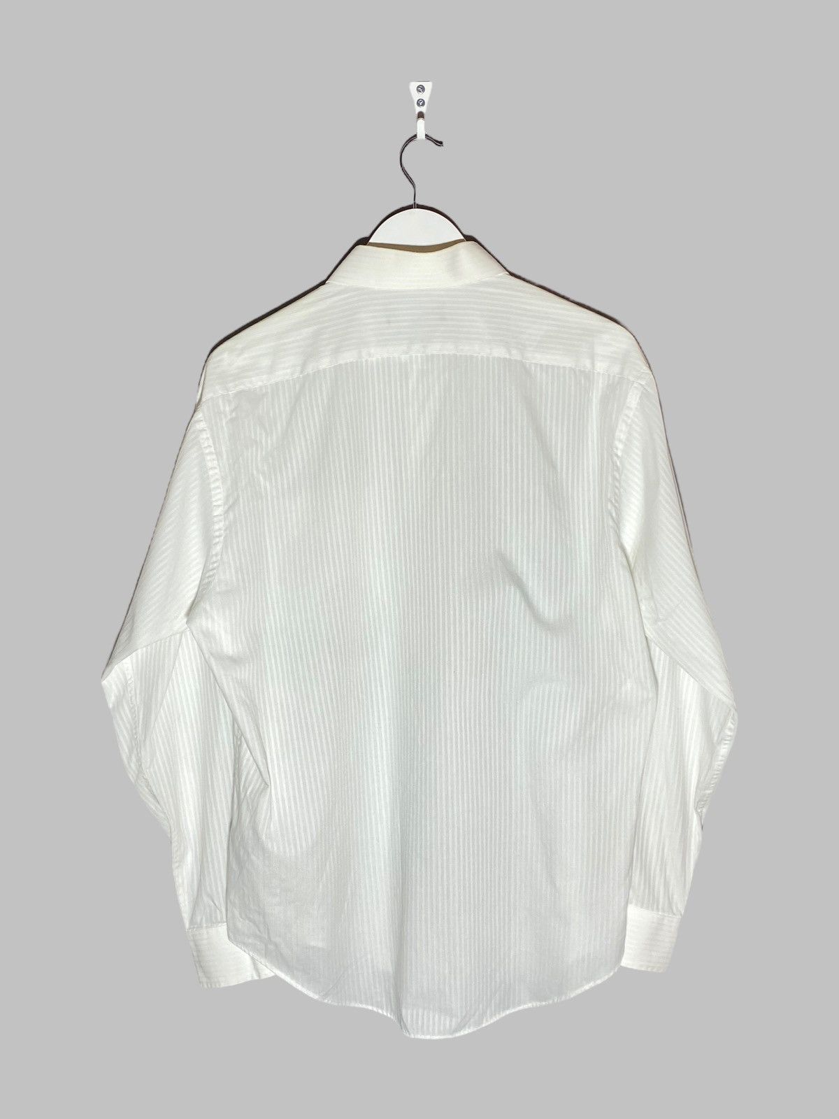 Christian Dior Monsieur Vintage 90s Christian Dior Monsieur White Striped Shirt Size US L / EU 52-54 / 3 - 2 Thumbnail