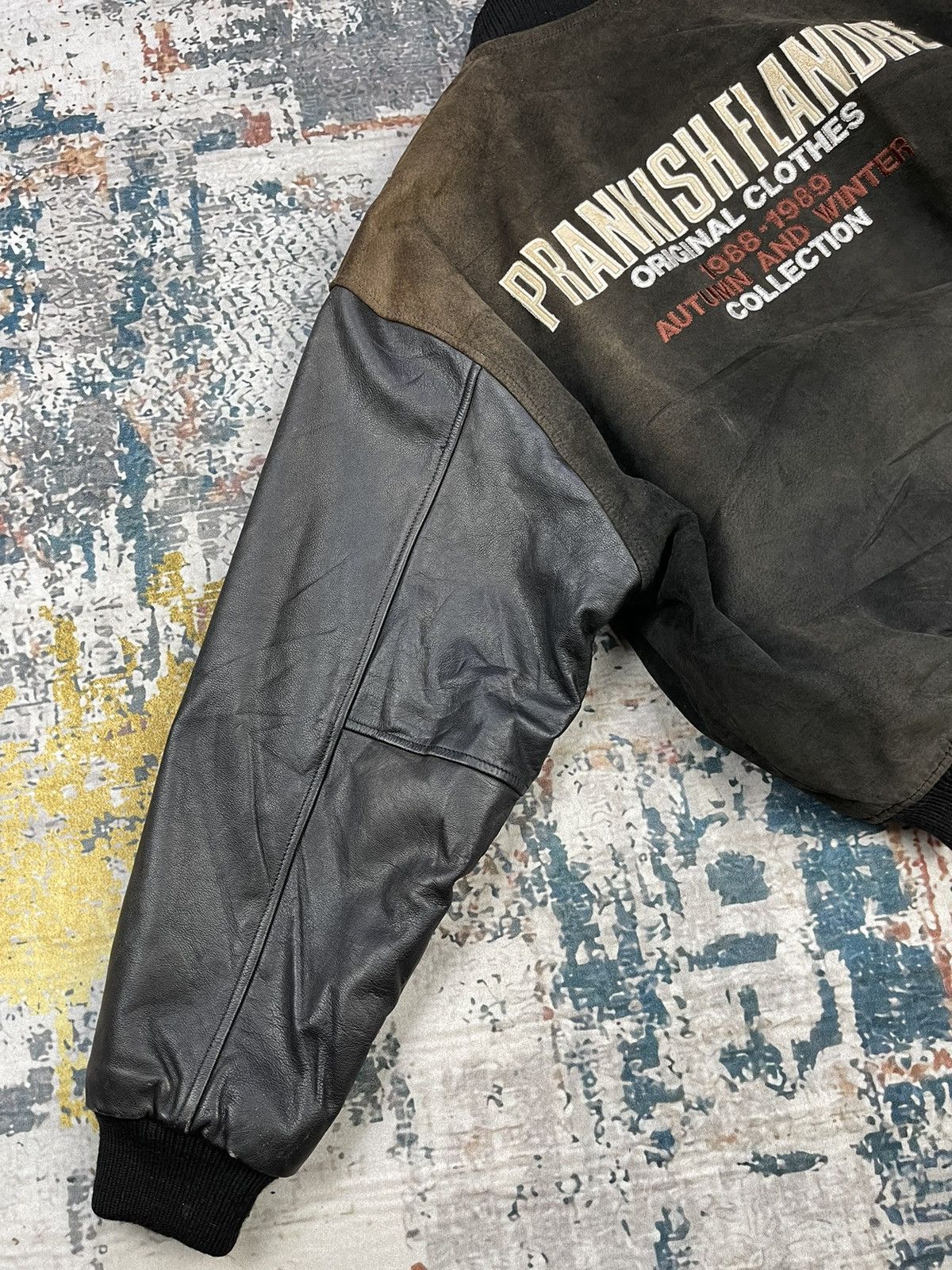 Vintage Prankish Flandre AW 88-89 Dolphin Leather Bombers Size US L / EU 52-54 / 3 - 3 Thumbnail