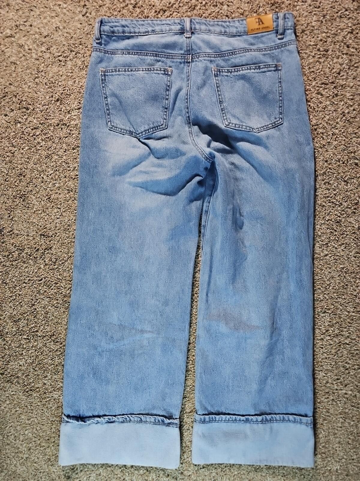Other Flying Angel 11/30 Cropped Straight Blue Jeans Size 30" / US 8 / IT 44 - 9 Thumbnail