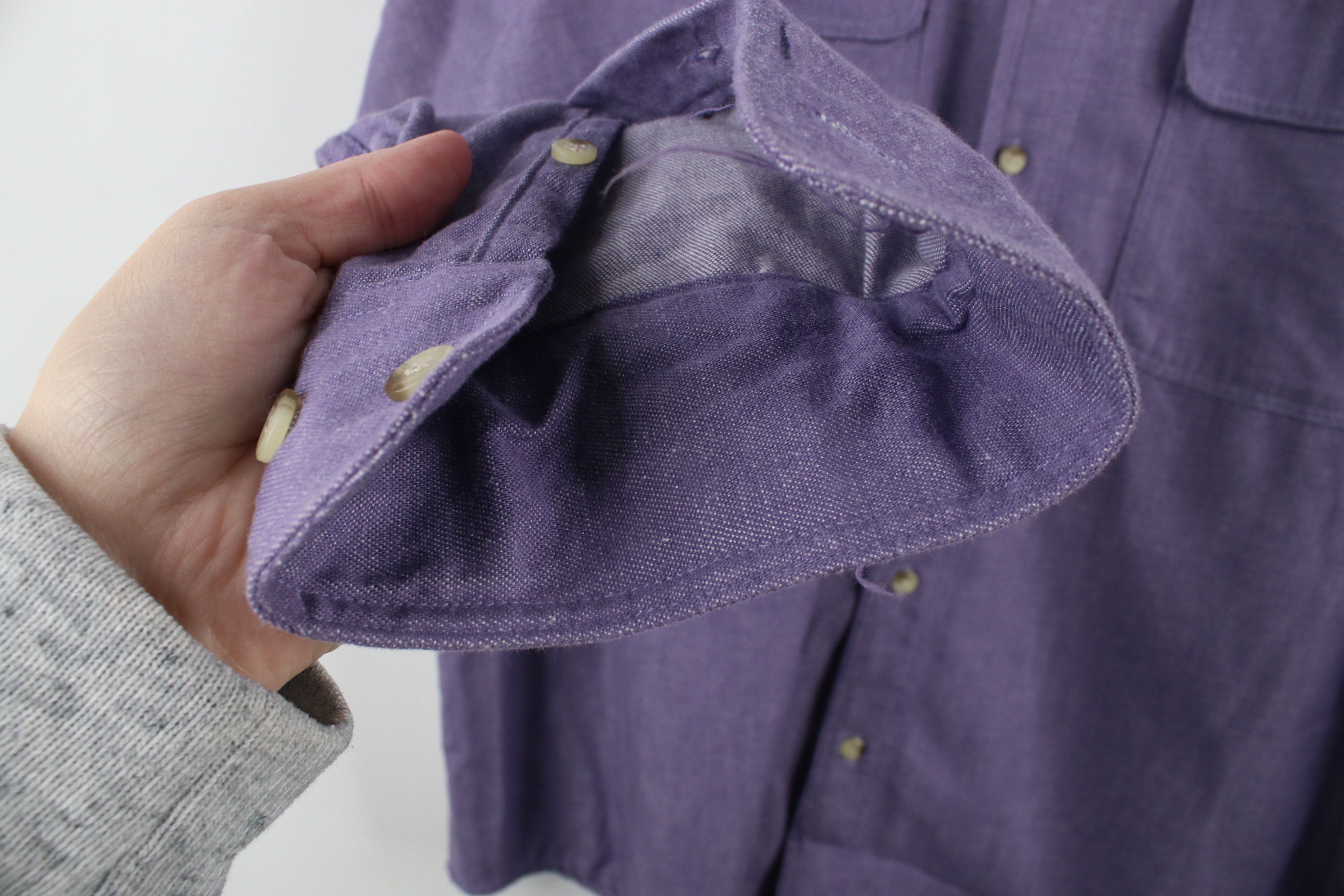 Vintage Vintage 90s Streetwear Big Pocket Chambray Button Down Shirt Size US M / EU 48-50 / 2 - 5 Thumbnail