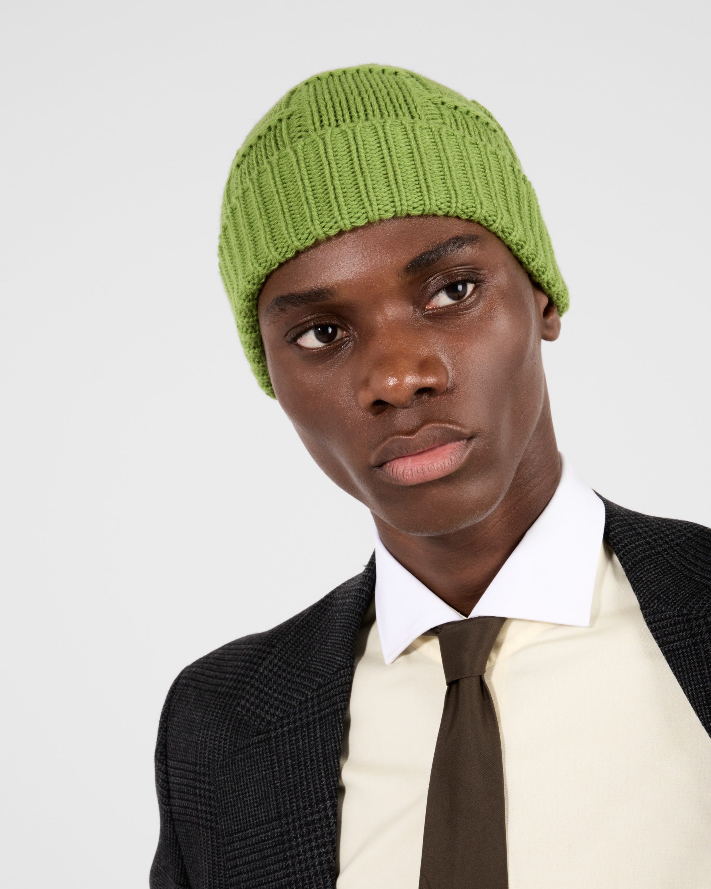 Prada o1bcso1str1025 Size: OS / Cashmere Beanie Hat / Cap in Green Size ONE SIZE - 2 Thumbnail