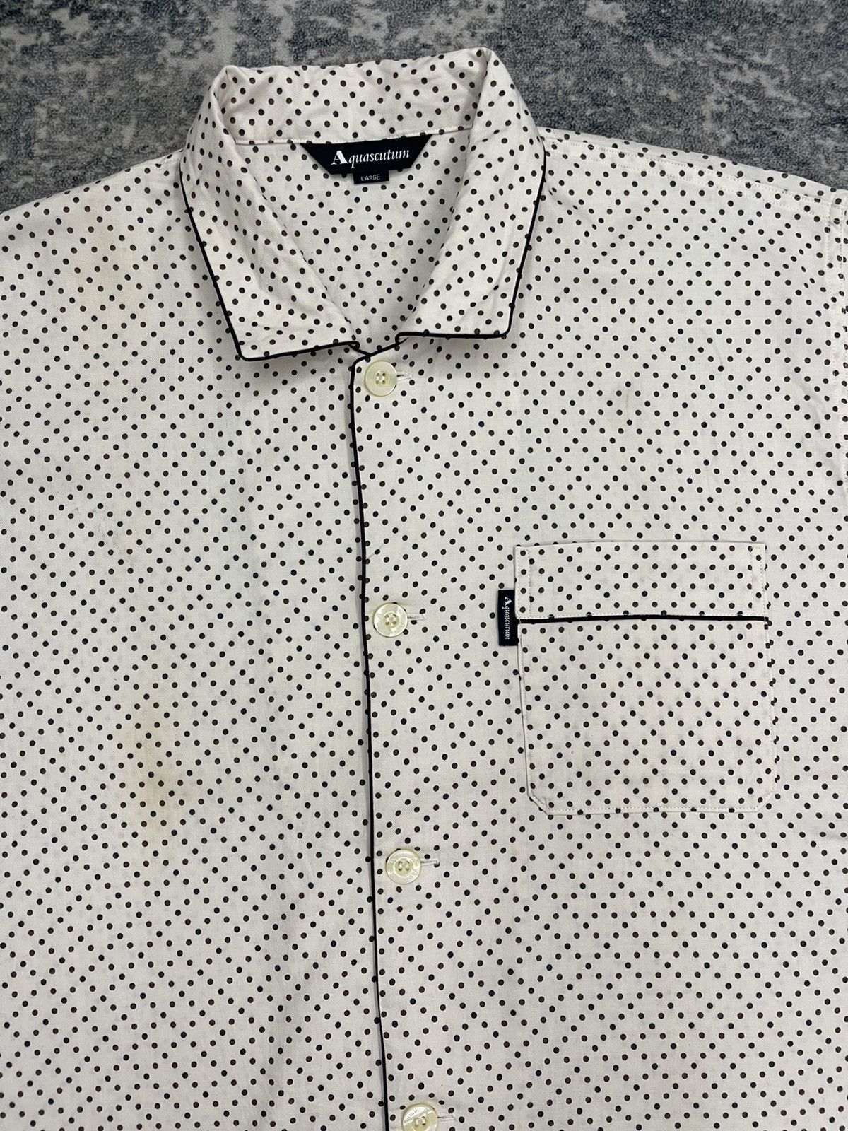 Aquascutum Aquascutum London Polka Dot Camp Collar Loungewear Shirt Size US L / EU 52-54 / 3 - 4 Thumbnail
