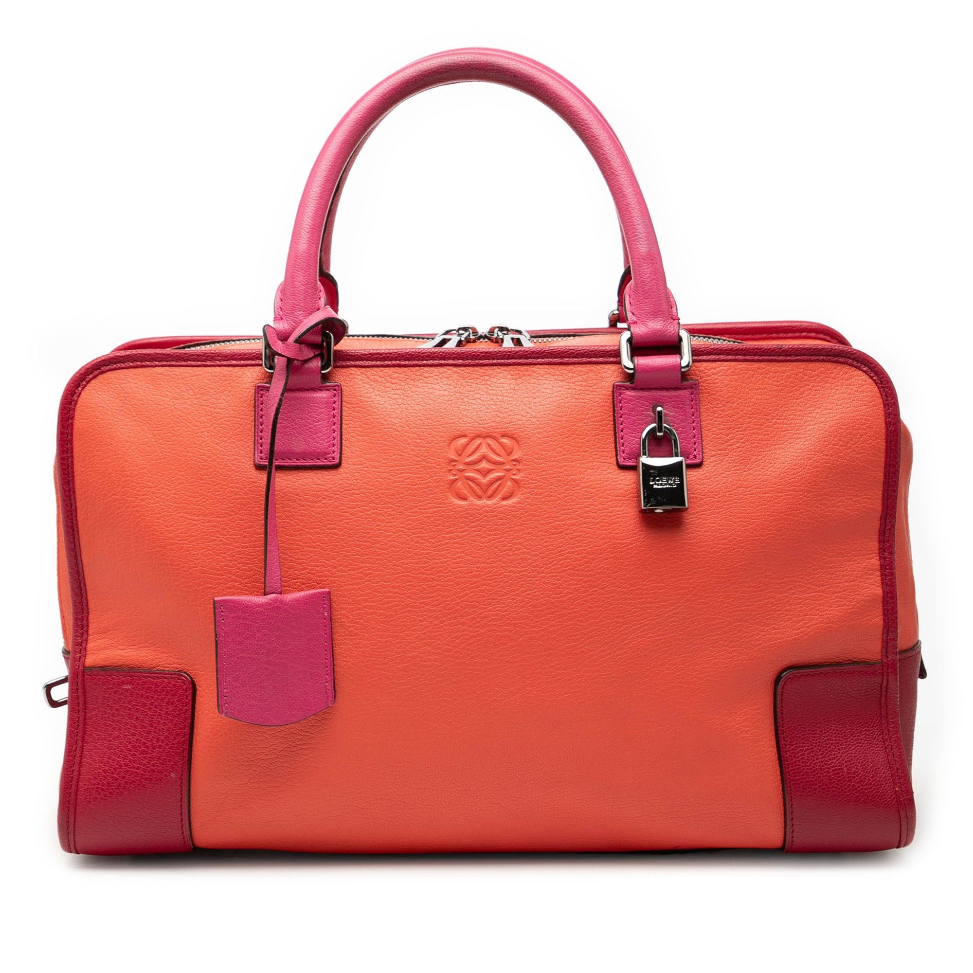 Loewe Tricolor Leather Amazona 36 in Orange, Women's