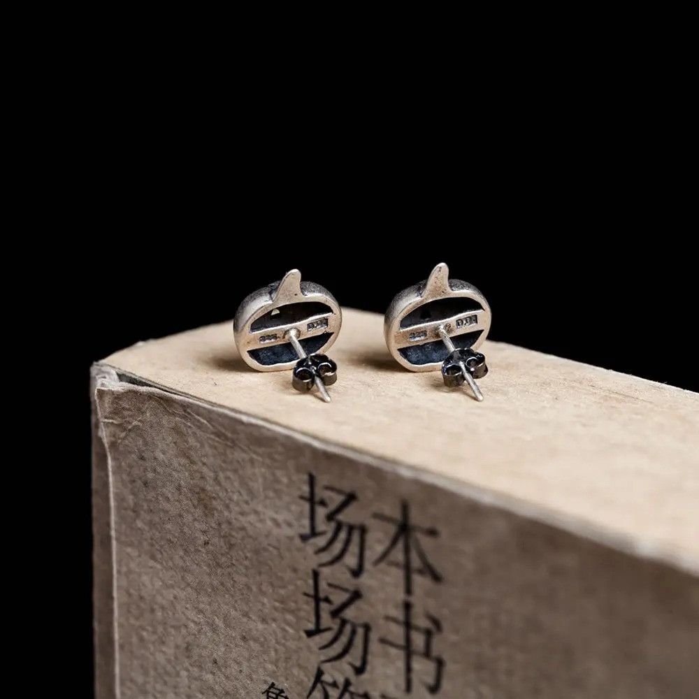 Jewelry Halloween Pumpkin Stud Earrings 925 Sterling Silver Ear Gift Size ONE SIZE - 7 Thumbnail