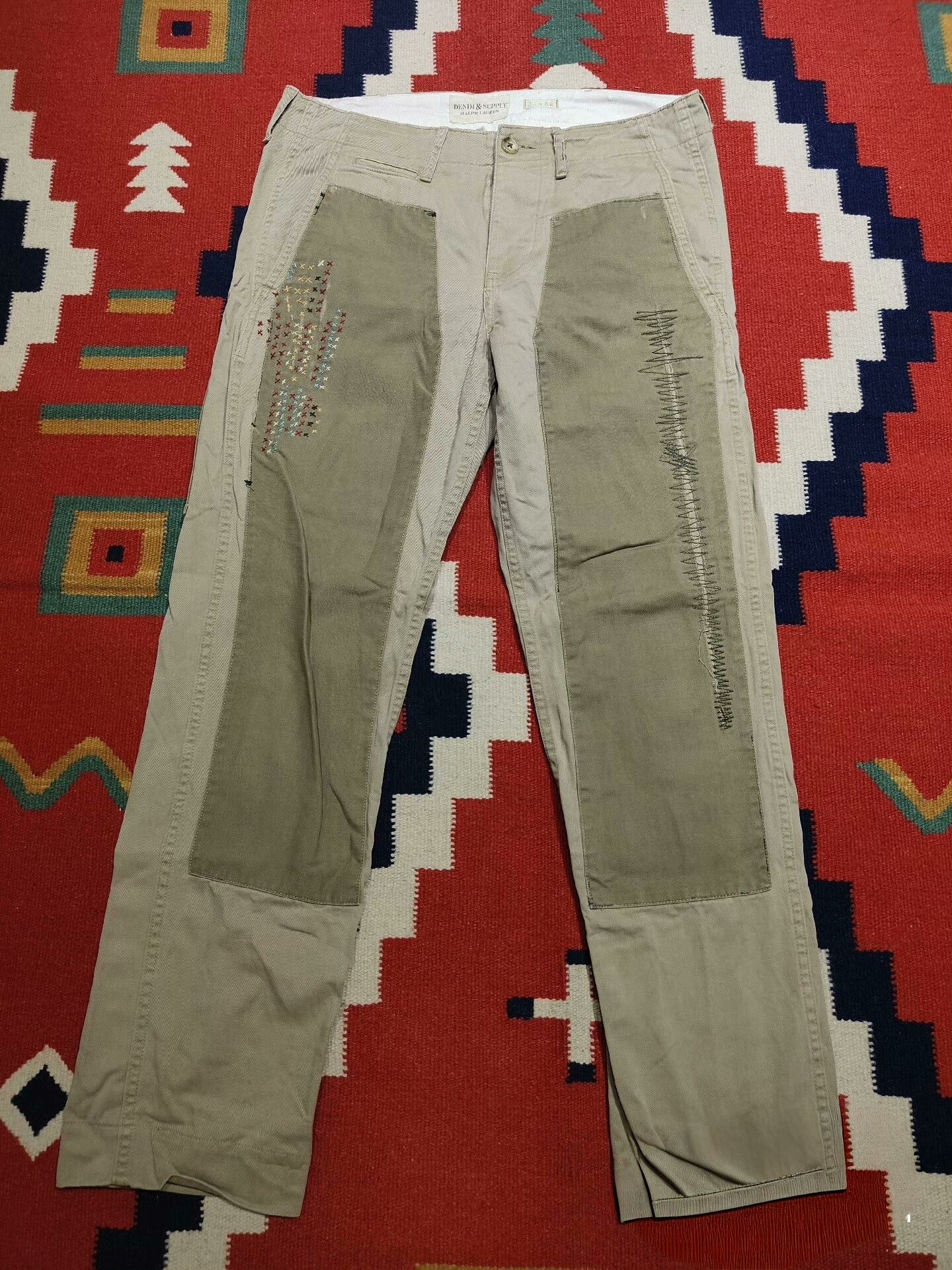 RRL Ralph Lauren Ralph Lauren Patchwork Cargo Pants Size US 31 - 1 Thumbnail