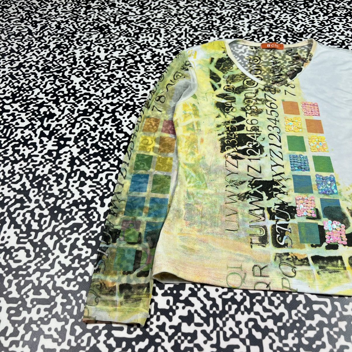Japanese Brand Vintage Y2K Japanese Mesh Monogram Retro Sexy Longsleeve Size M / US 6-8 / IT 42-44 - 8 Thumbnail