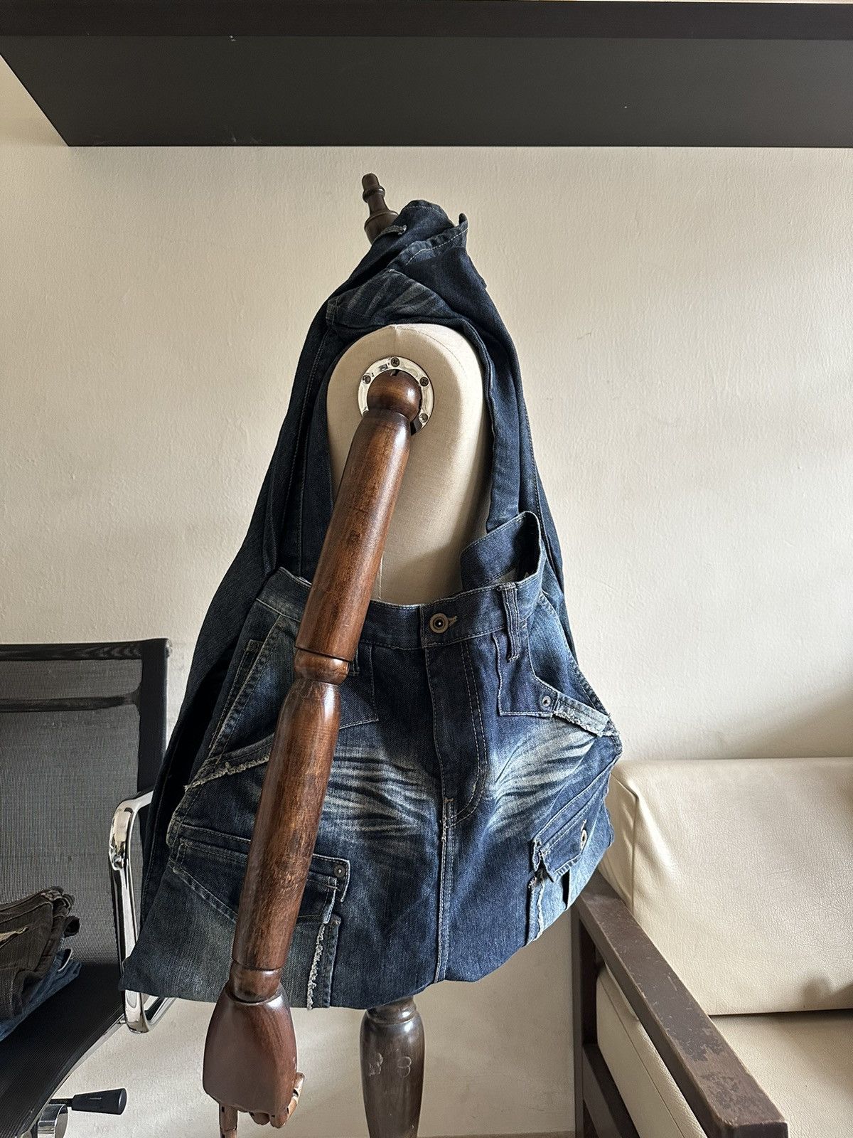 PPFM 2000s PPFM Destruct Product J Cut Jeans Transform Bag Size US 30 / EU 46 - 18 Thumbnail