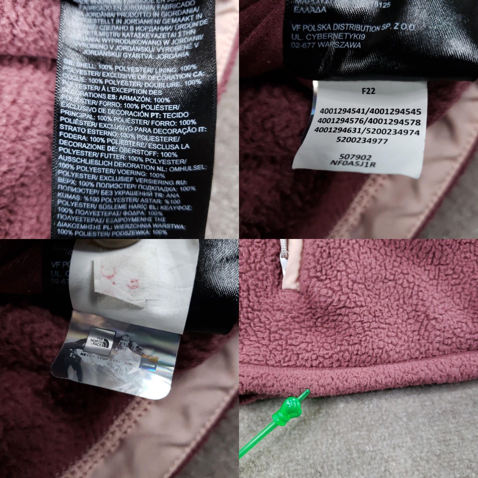 The North Face The North Face Fleece Jacket Womens Large Purple Pink Snap Neck Sherpa Pullover Jacket Size L / US 10 / IT 46 - 8 Thumbnail
