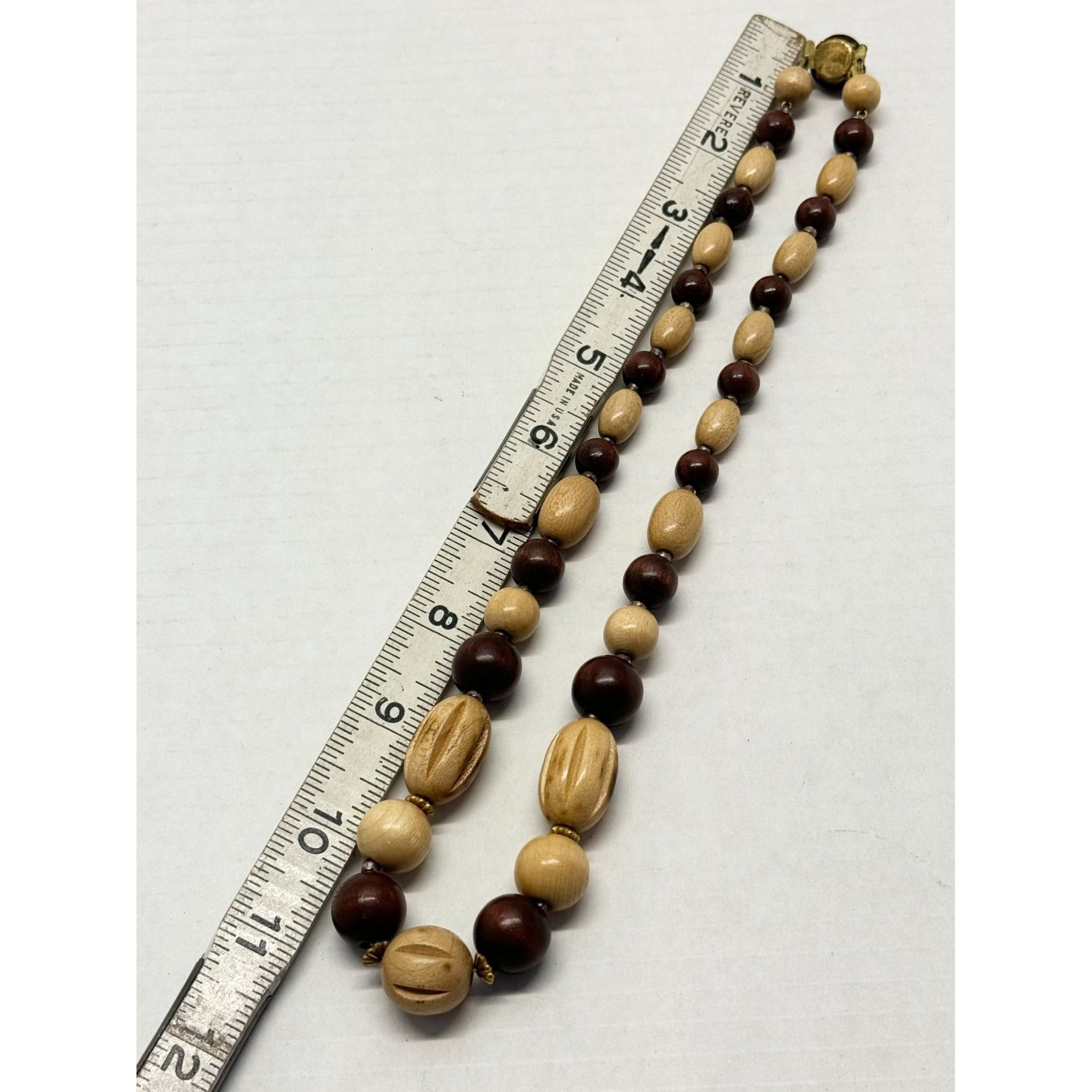 Vintage Vintage wood beaded necklace Size ONE SIZE - 3 Thumbnail
