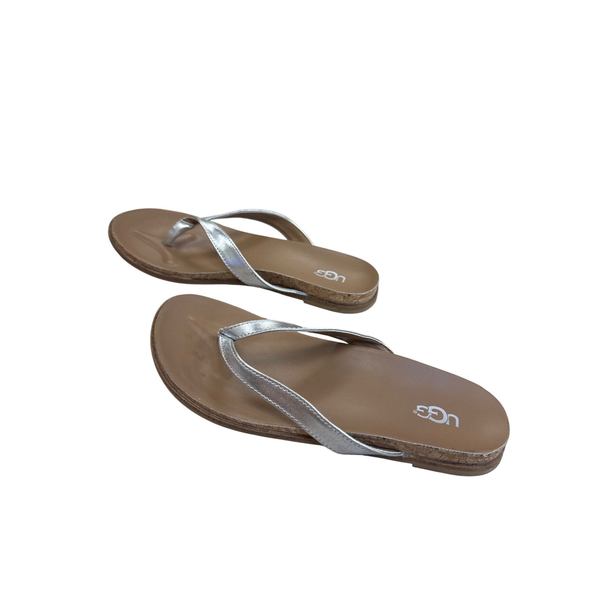 Ugg UGG Womens Silver Metallic Slip-On Sandals Size 4 SKU 8216 Size US 4 / IT 34 - 5 Thumbnail