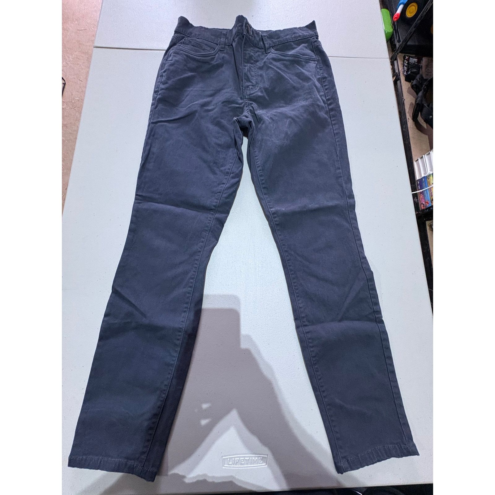 Loft LOFT Women’s Gray Straight Leg Pants Size 4 27 Waist Size 27" / US 4 / IT 40 - 5 Thumbnail