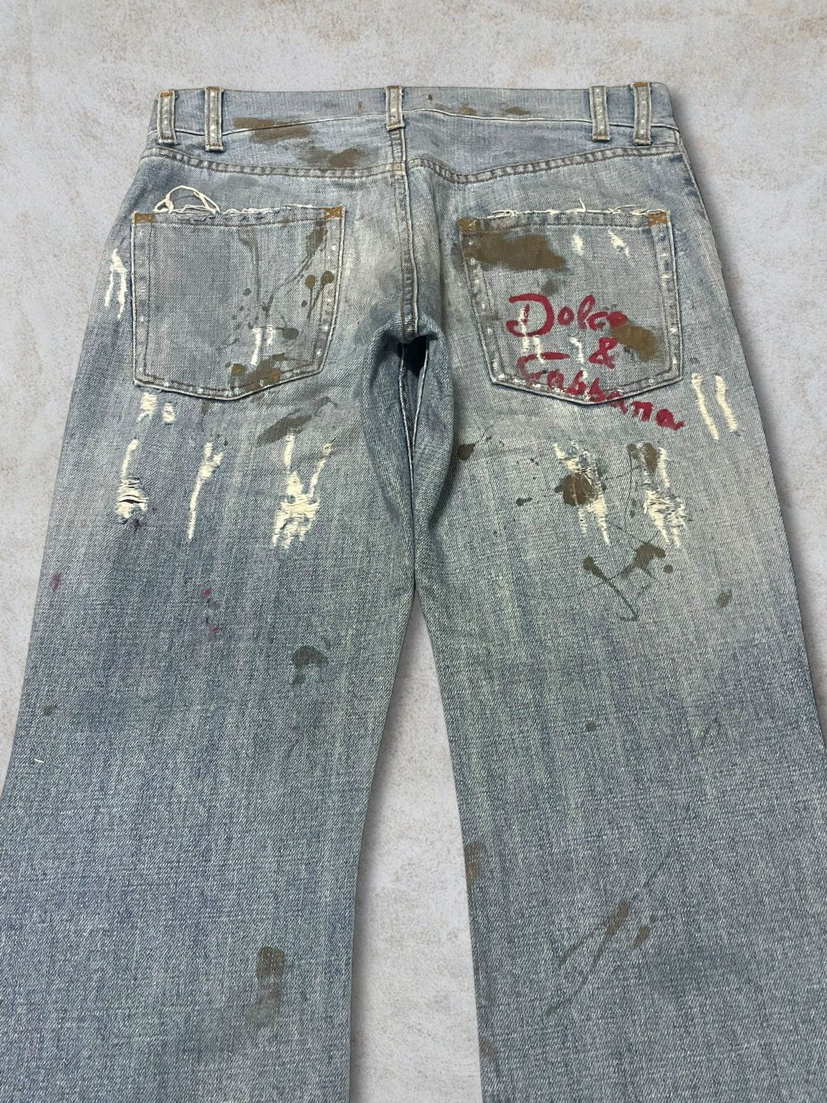 Dolce & Gabbana Dolce & Gabbana Paint Splatter Distressed Patches Sick Jeans Size US 32 / EU 48 - 4 Thumbnail