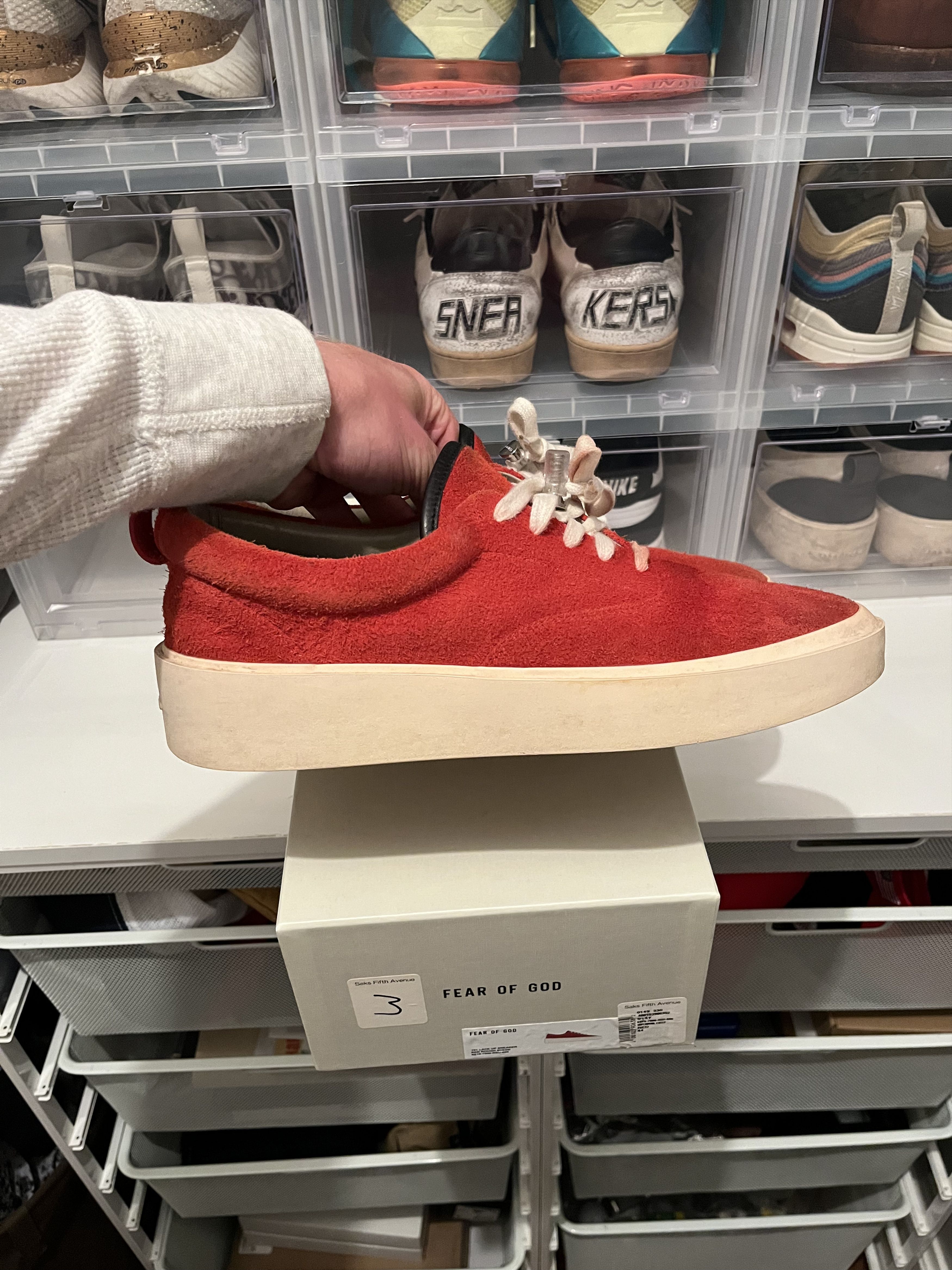 Fear of God Fear of God 101 Sneaker Red Size 44 (Saks Exclusive) Size US 11 / EU 44 - 2 Thumbnail