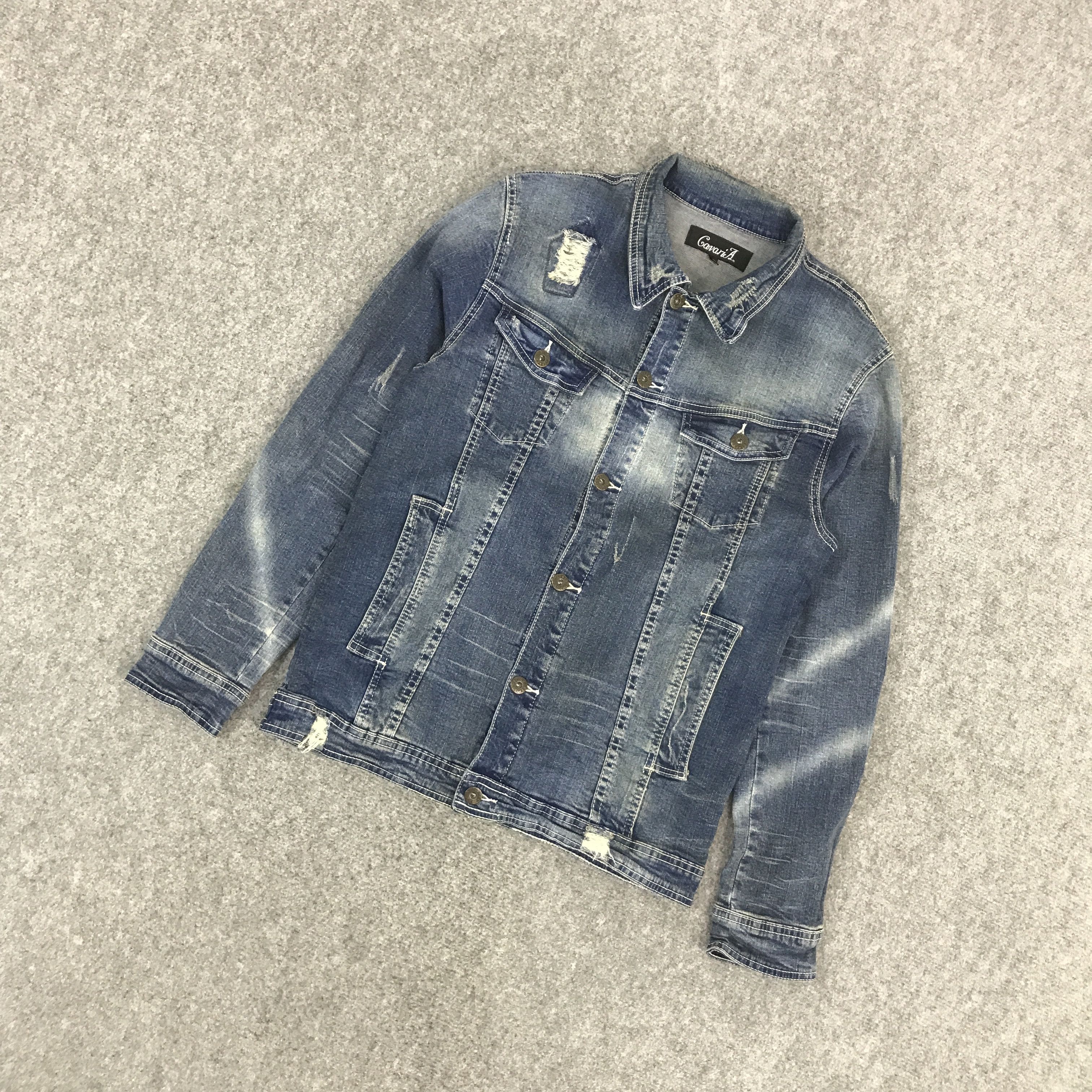 Japanese Brand GAVARIA DISTRESSET DESIGN BUTTON JACKET Size US L / EU 52-54 / 3 - 5 Thumbnail