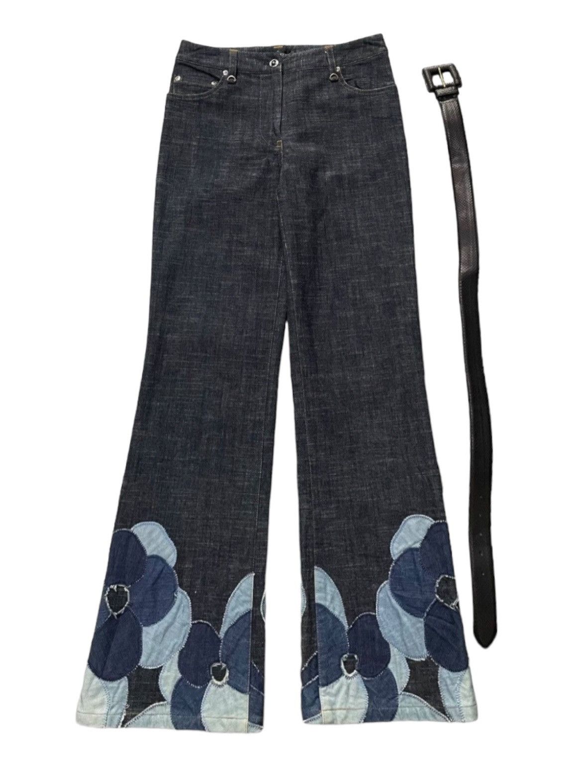 Hysteric Glamour × Tornado Mart Ingeborg Japan Hippies Flared Denim With Snake Belt Size US 27 - 2 Thumbnail
