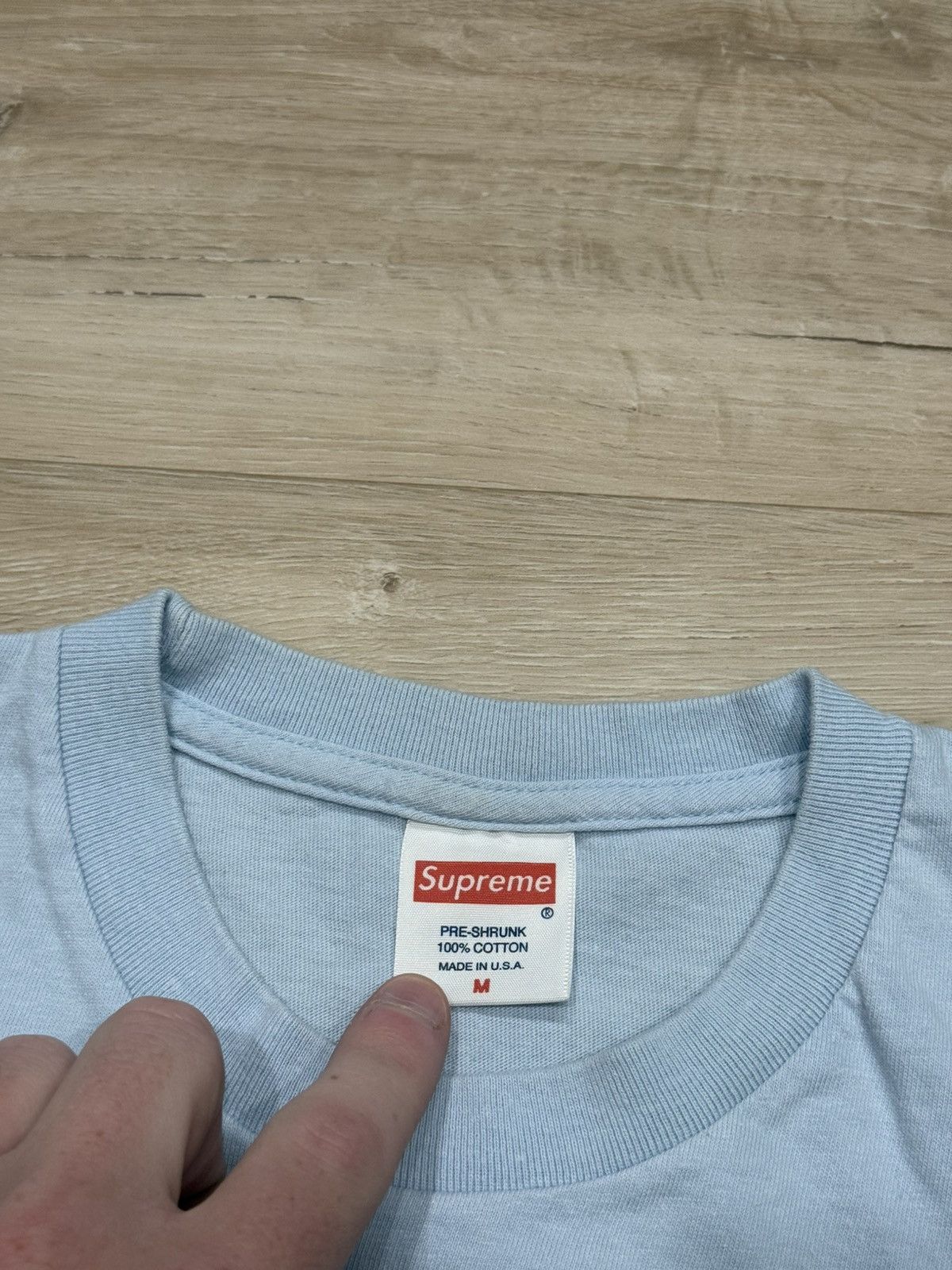 Supreme Supreme 20th Anniversary Box Logo Tee- Baby Blue Size US M / EU 48-50 / 2 - 9 Thumbnail
