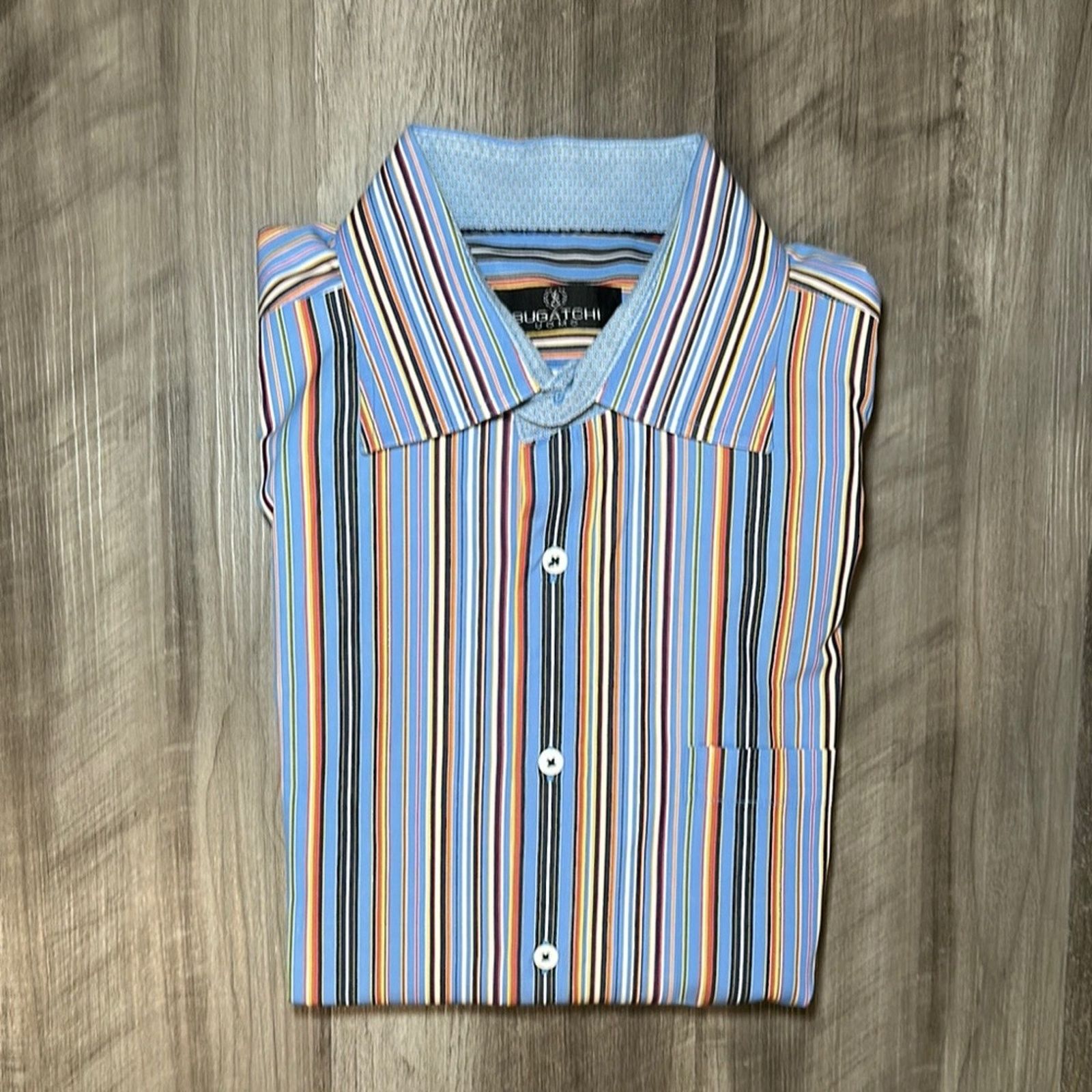 BUGATCHI Bugatchi Uomo Striped Long Sleeve Button Down - 2XL Size US XXL / EU 58 / 5 - 1 Thumbnail
