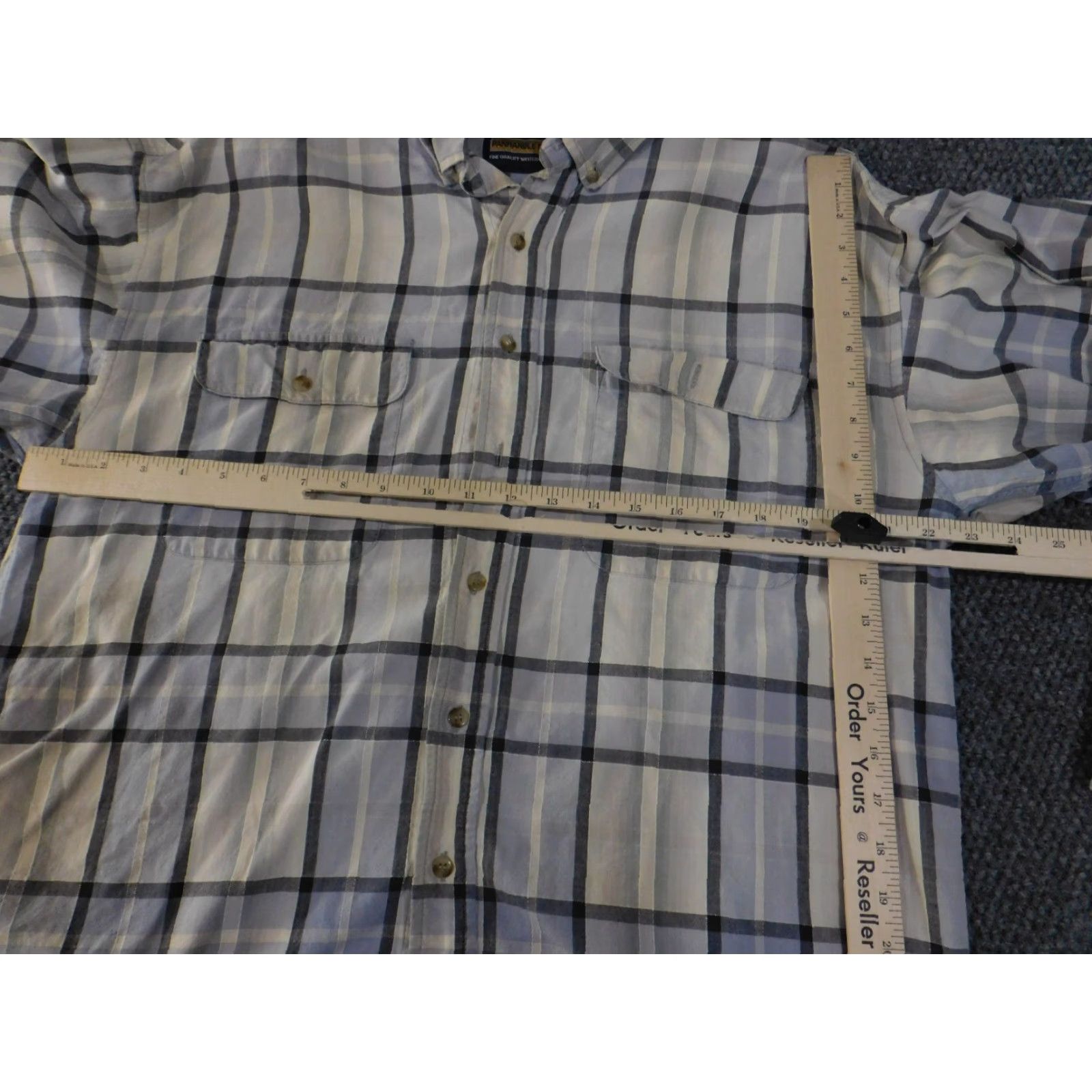 Vintage Panhandle Slim Button-Up Shirt Mens L Blue Plaid Western Snap Front Size US L / EU 52-54 / 3 - 7 Thumbnail