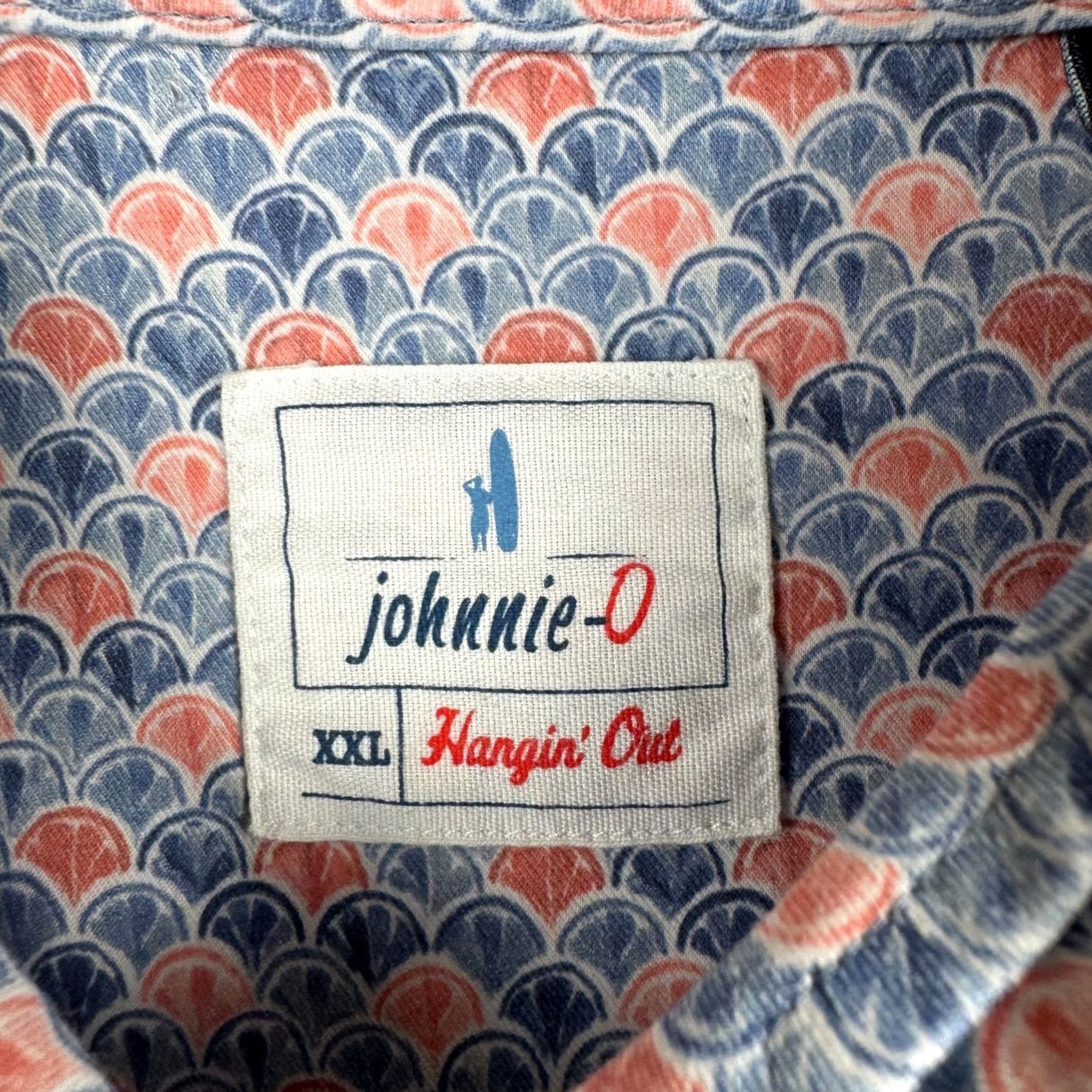 johnnie-O VINTAGE Johnnie-O Hangin Out Mens 2XL AOP Short Sleeve Lightweight Button Up Shirt Size US XXL / EU 58 / 5 - 5 Thumbnail