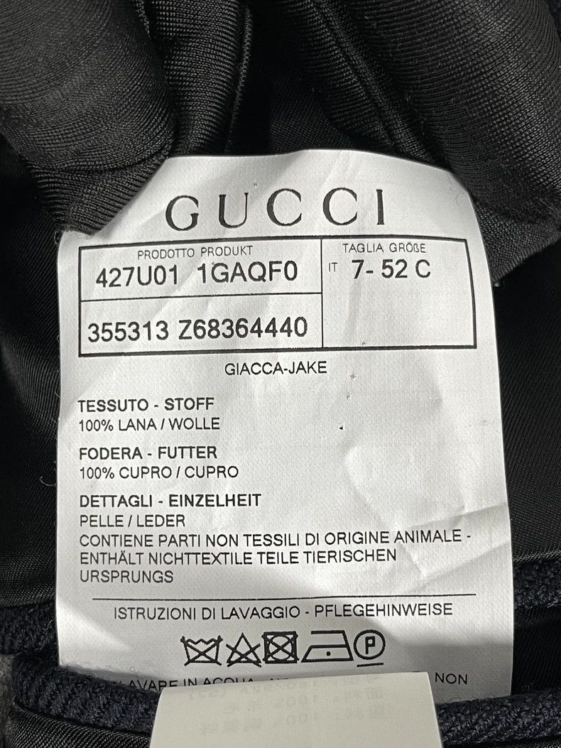 Gucci Gucci Black and blue stitching wool pocket jacket 2502-Next Size 52R - 6 Thumbnail