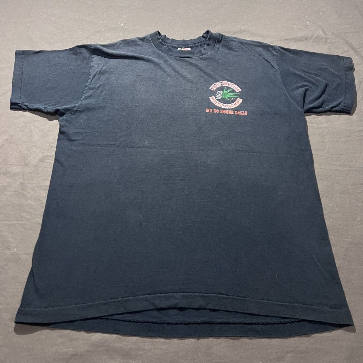Vintage VTG. 90s Drug Section skull marijuana weed graphic Faded XL Size US XL / EU 56 / 4 - 8 Thumbnail