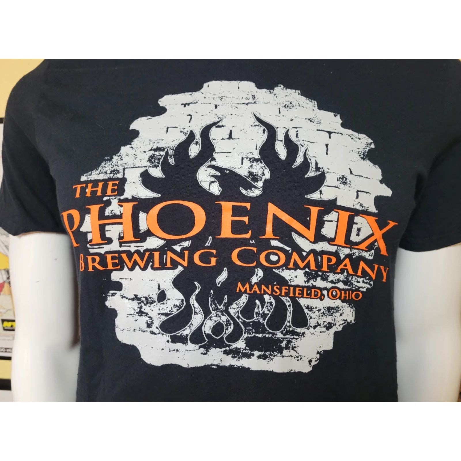 Vintage Phoenix Brewing Company Mansfield OH T Shirt Small Black Cotton Crew Neck Short Sleeve Mens Nursing? Size US S / EU 44-46 / 1 - 2 Thumbnail