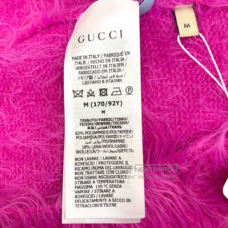 Gucci Gucci Rose-pink double G embroidered wool round-neck long- Size M / US 6-8 / IT 42-44 - 7 Thumbnail