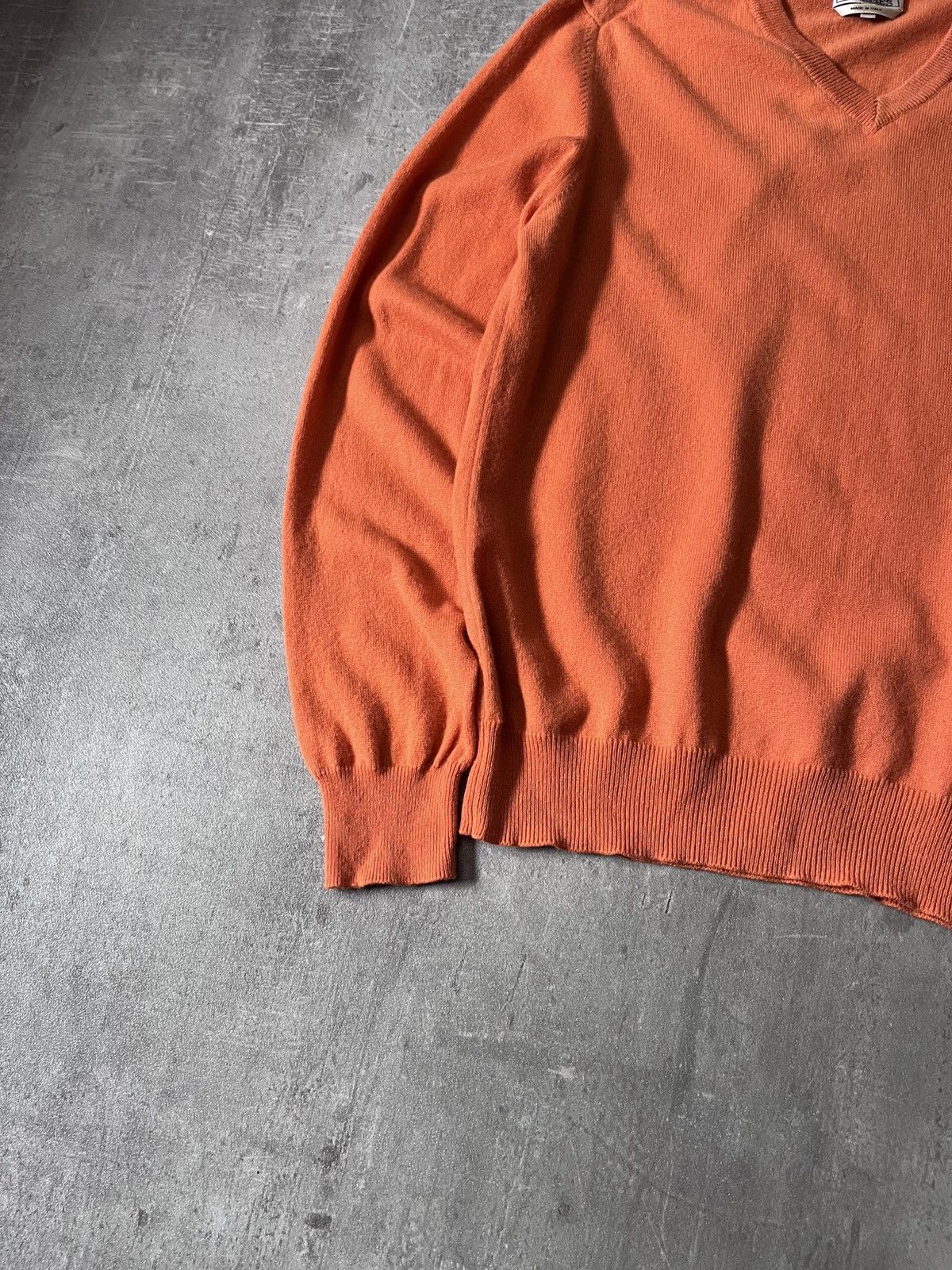 Hermes Hermes orange cashmere sweater V-neck Size US M / EU 48-50 / 2 - 2 Thumbnail