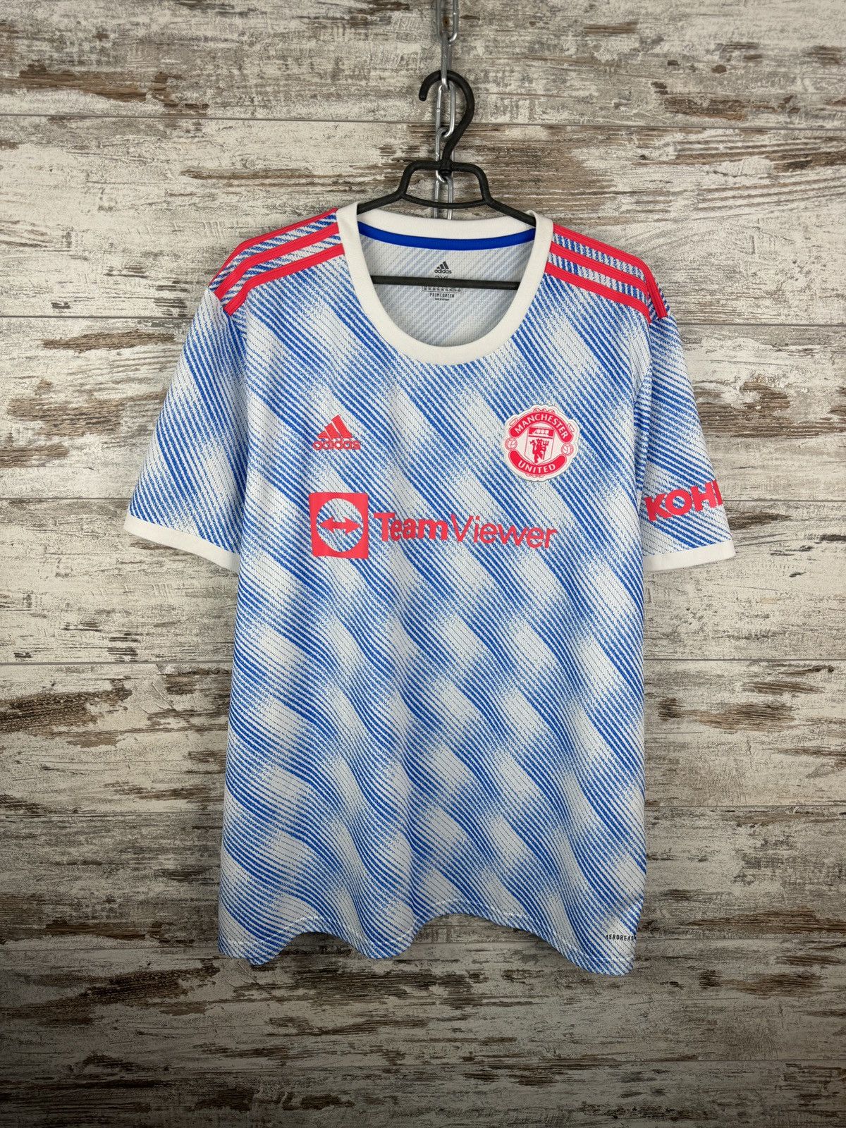 Adidas Mens Vintage Adidas Manchester United T-shirt soccer jersey Size US XXL / EU 58 / 5 - 1 Thumbnail