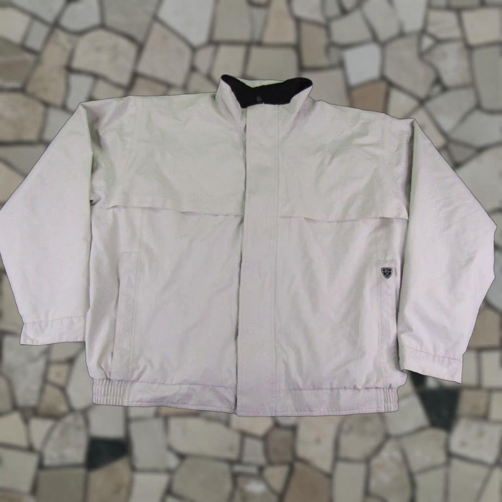 Nike VINTAGE Nike Jacket Mens 2XL Beige Windbreaker Zip Up Full Zip Pockets Golf Outdoor Sports Logo Size US XXL / EU 58 / 5 - 1 Thumbnail