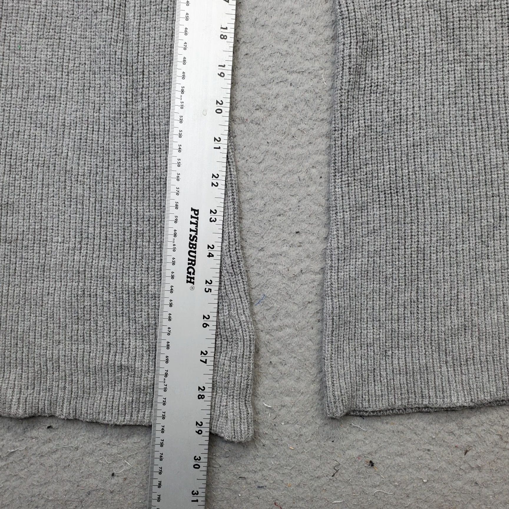 Vintage Sincerely Jules Pants Women Medium Gray Knit Wide-Leg Elastic Waist Trouser Size 32" / US 10 / IT 46 - 4 Thumbnail