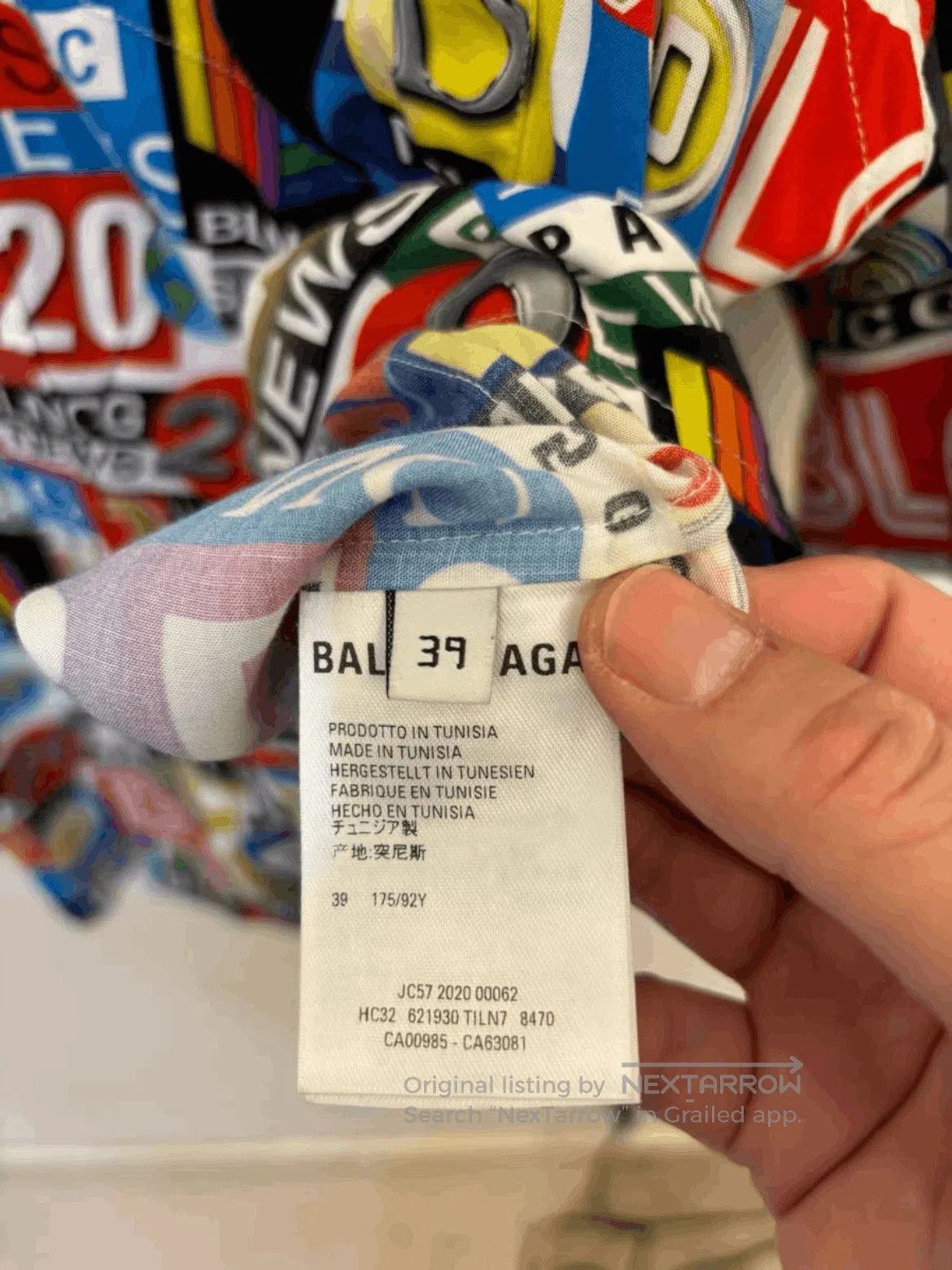 Balenciaga Sz 39 BAlenciaga News Channel Print Shirt. Size US M / EU 48-50 / 2 - 7 Thumbnail