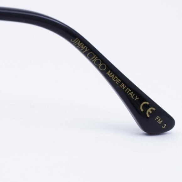Jimmy Choo Jimmy Choo HESTER/S 02M2 9O Sunglasses Black Gold Square Size ONE SIZE - 8 Thumbnail