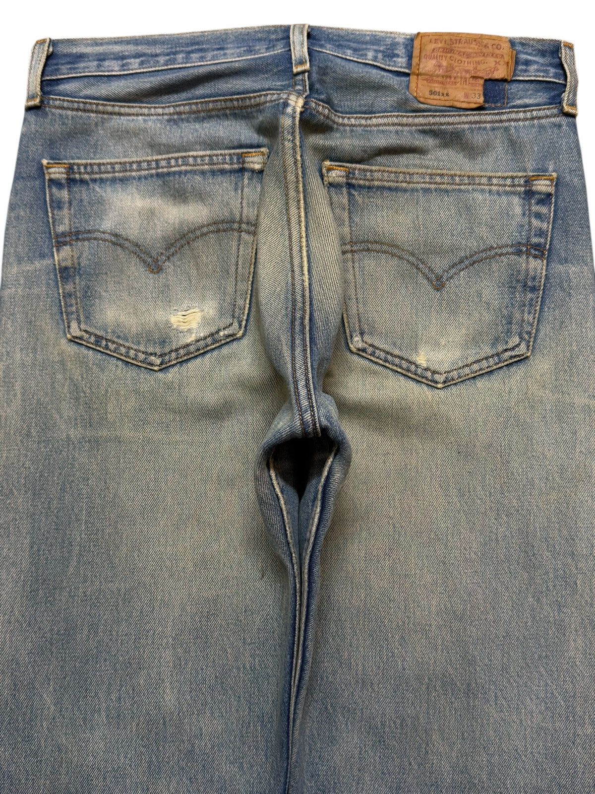 Levi's Vintage 90s Usa Levis 501xx Blue Faded Wash Distressed Jeans Size US 32 / EU 48 - 5 Thumbnail