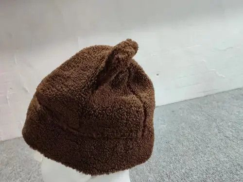 Other Bear Ears Fleece Beanie Hat Brown Color Size S/M Size ONE SIZE - 3 Thumbnail