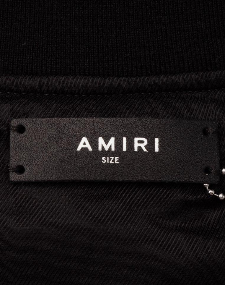 Amiri Amiri DJ Preemo Leather Sleeve Wool Black Varsity Jacket Size US XL / EU 56 / 4 - 4 Thumbnail