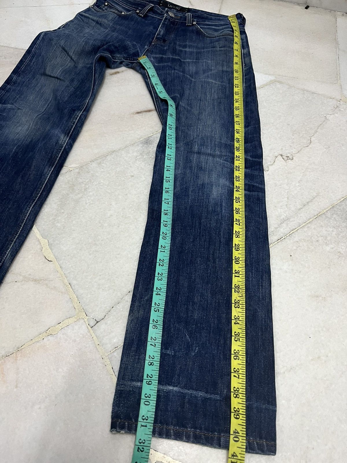 Japanese Brand VTG LAGUST DISTRESSED SELVEDGE JEANS VERY RARE Size US 30 / EU 46 - 13 Thumbnail