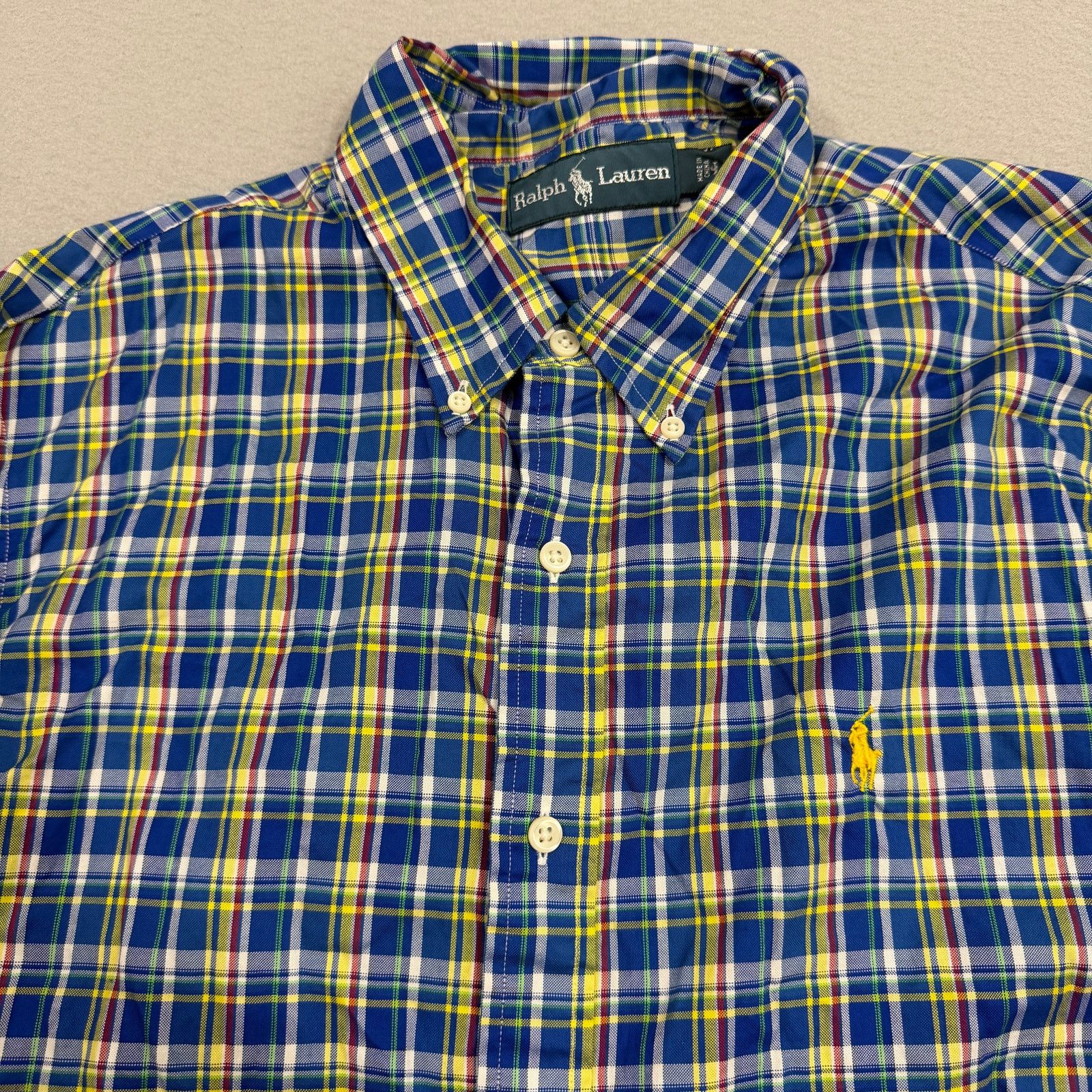 Polo Ralph Lauren Vintage Polo Ralph Lauren Button Down Shirt Men's Large Blue Size US L / EU 52-54 / 3 - 3 Thumbnail