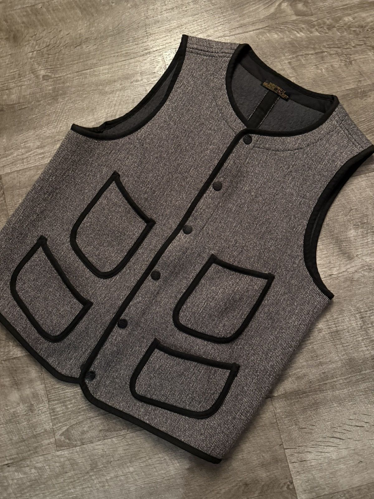 Brown's Beach Jacket Brown’s Beach Jacket Reproduction “Salt & Pepper” Wool Vest Size US S / EU 44-46 / 1 - 1 Thumbnail