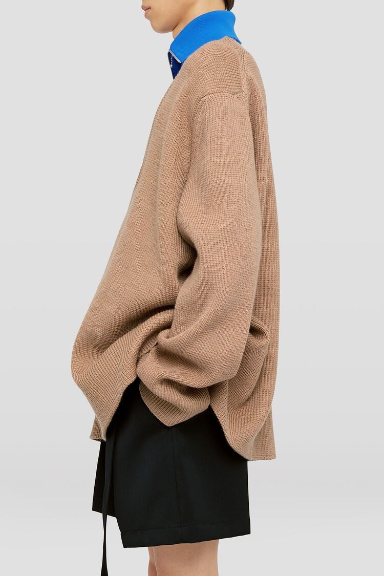 Jil Sander o1w1db10825 High-Neck Sweater in Brown/Blue Size US M / EU 48-50 / 2 - 6 Thumbnail