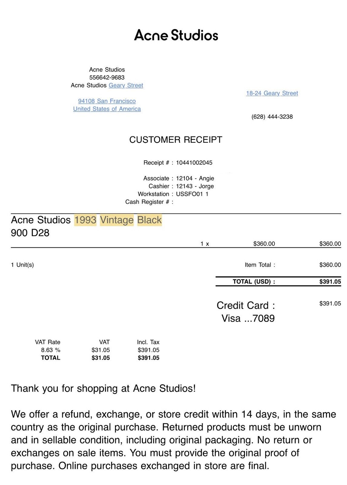 Acne Studios Acne Studios 1993 Vintage Black size 28/32 Size 27" / US 4 / IT 40 - 6 Thumbnail