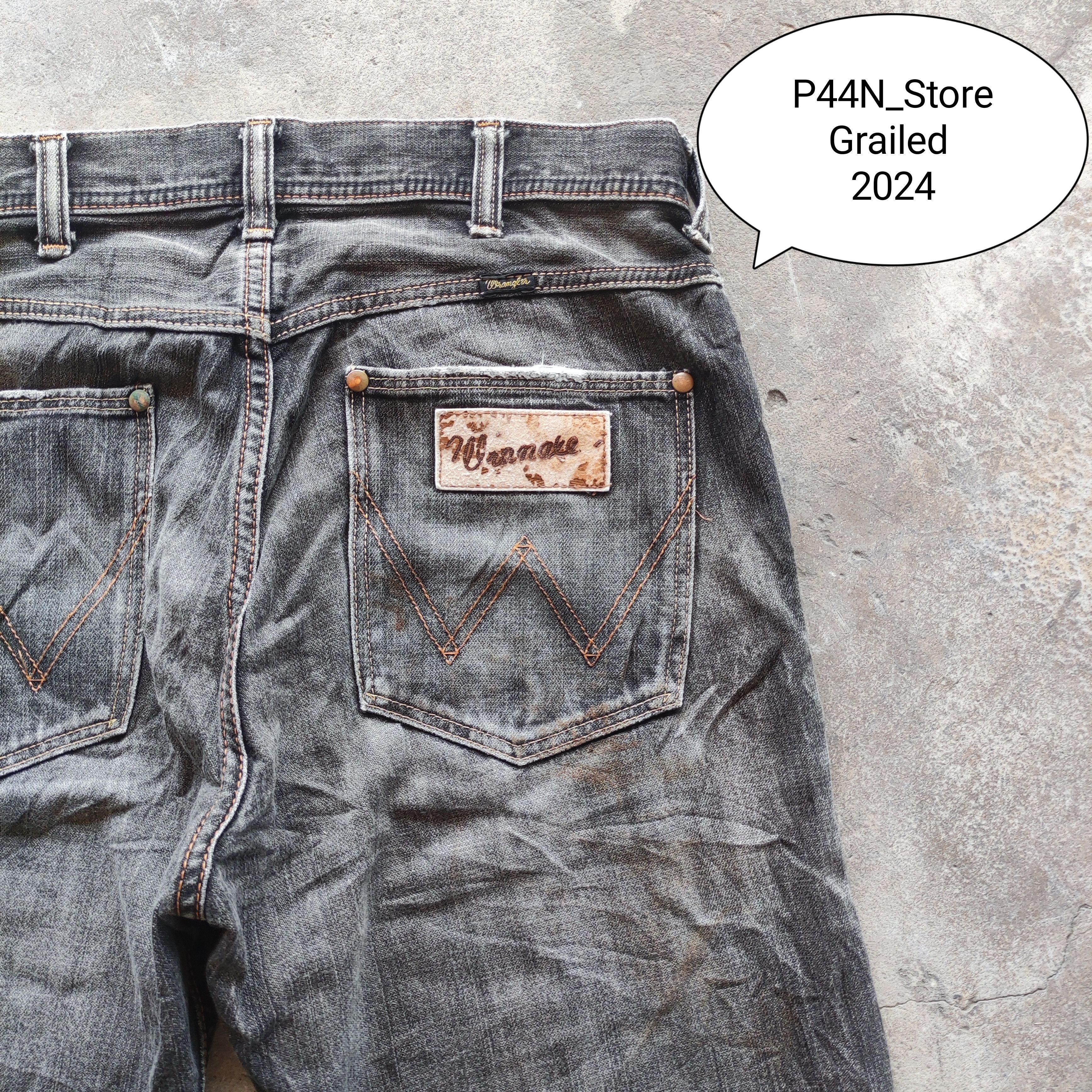 Japanese Brand Vintage Japanese Brand Wrangler Jeans Ripped Pants Size US 34 / EU 50 - 10 Thumbnail