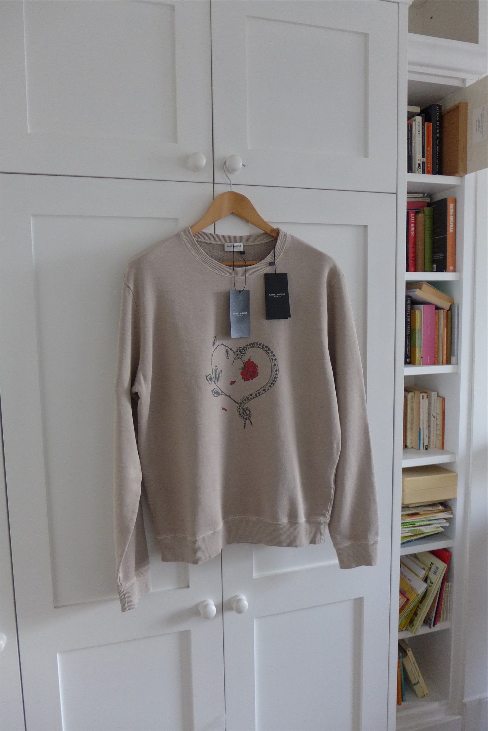 Saint Laurent Paris Saint Laurent SS18 Snake & Rose Heart Sweatshirt Size US M / EU 48-50 / 2 - 4 Thumbnail
