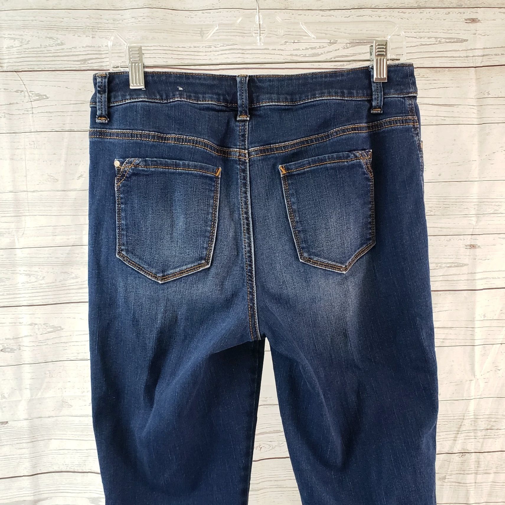 Vintage VINTAGE Chico's Platinum Womens Cropped Jeans Sz 4 Blue Dark Wash Mid Rise Jeans Crop Womens 4 Blue Dark Wash Cropped Size 27" / US 4 / IT 40 - 5 Thumbnail